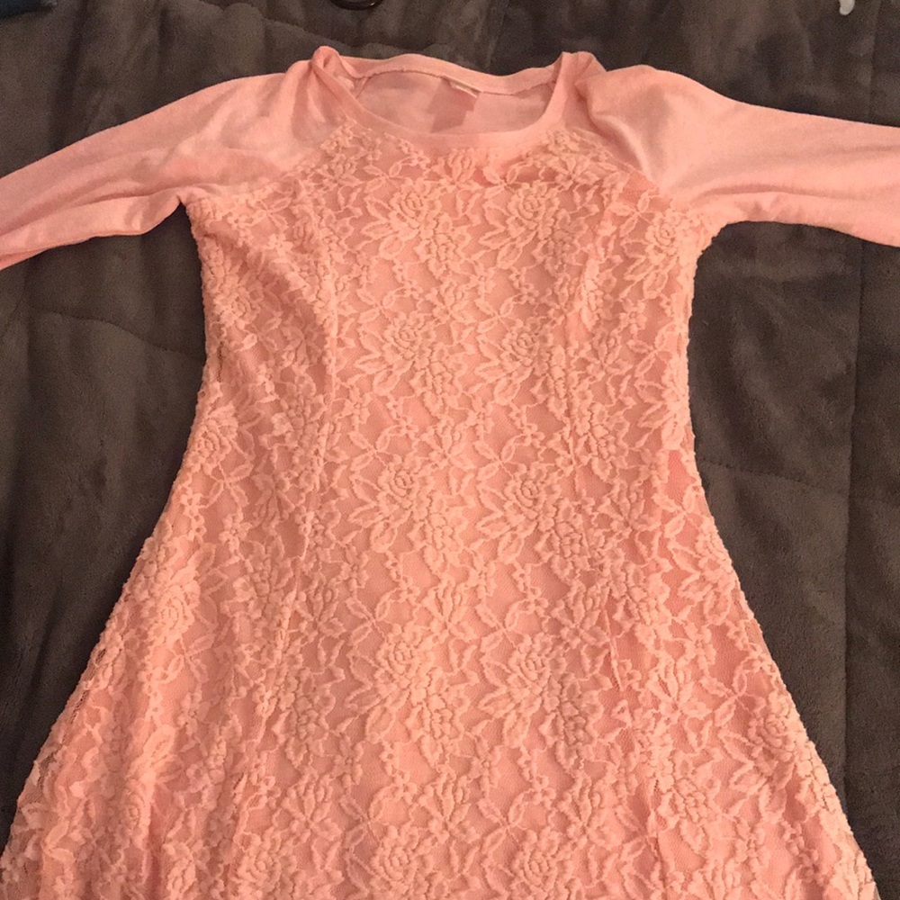 Xhilaration pink lace girls dress